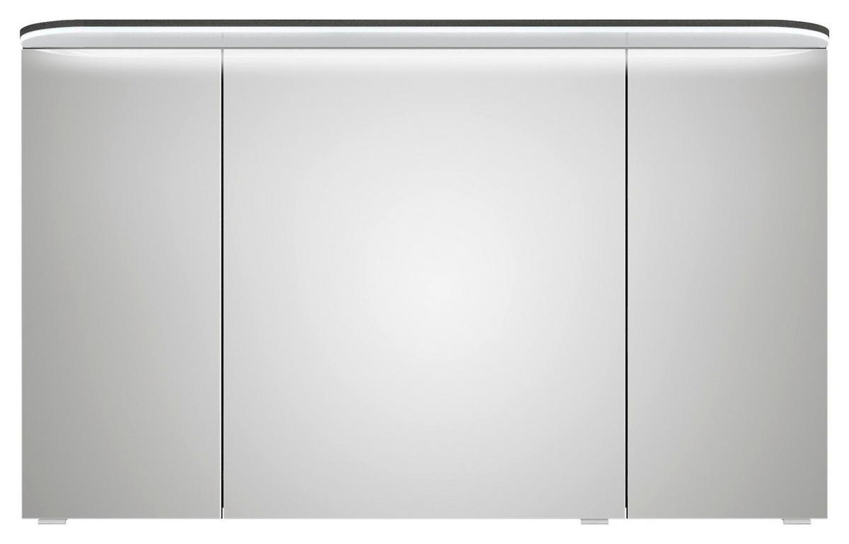 SPIEGELSCHRANK 120/72,3/17 cm  - Chromfarben/Graphitfarben, KONVENTIONELL, Glas/Holzwerkstoff (120/72,3/17cm) - Pelipal