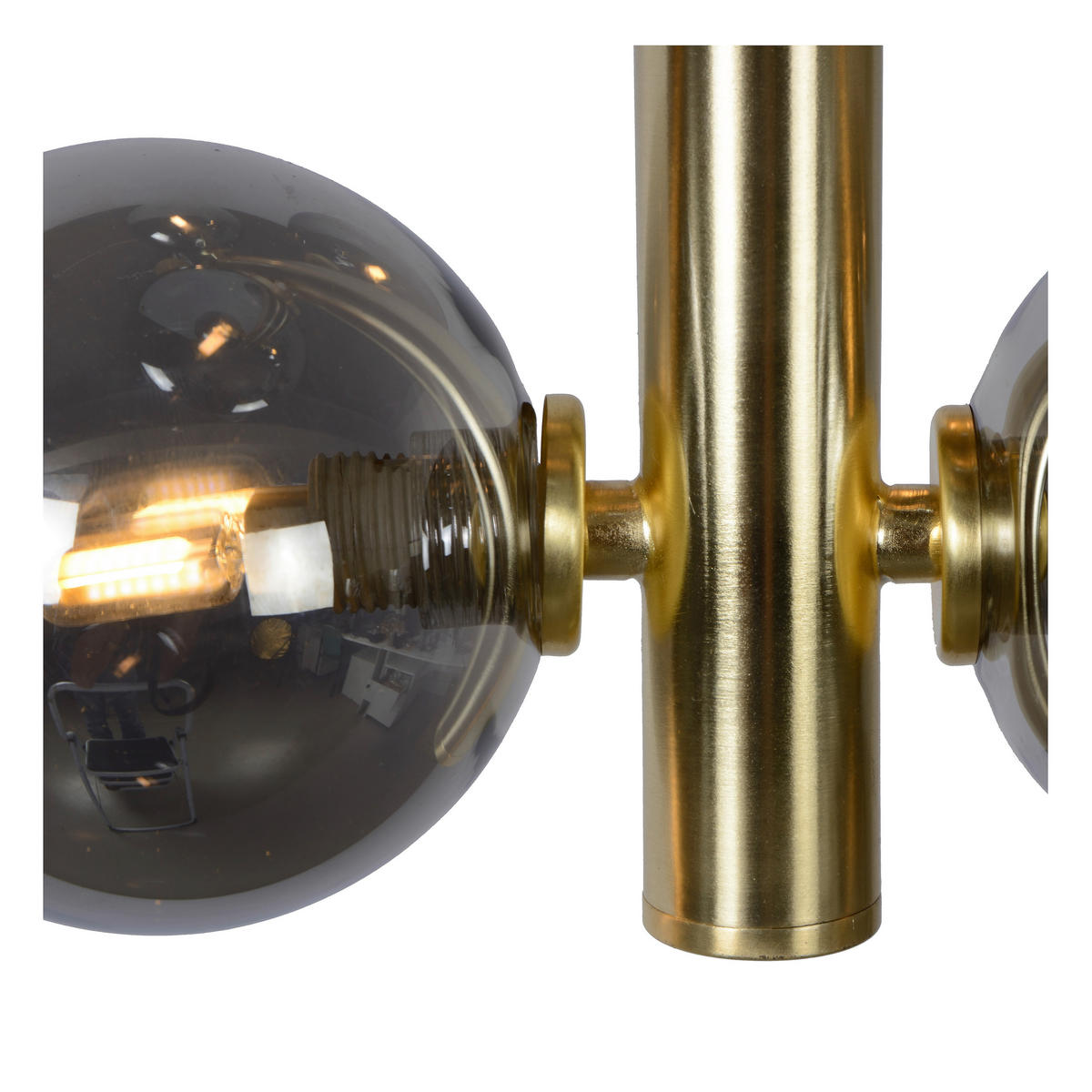 HÄNGELEUCHTE 25.5/25.5/150 cm    - Messingfarben, Design, Glas (25.5/25.5/150cm) - Lucide