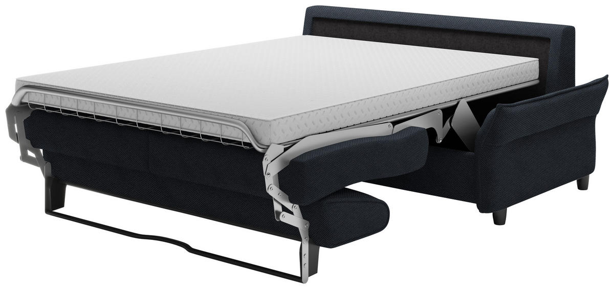 SCHLAFSOFA in Textil Schwarz  - Schwarz, Konventionell, Kunststoff/Textil (198/82/106cm) - Ti'me