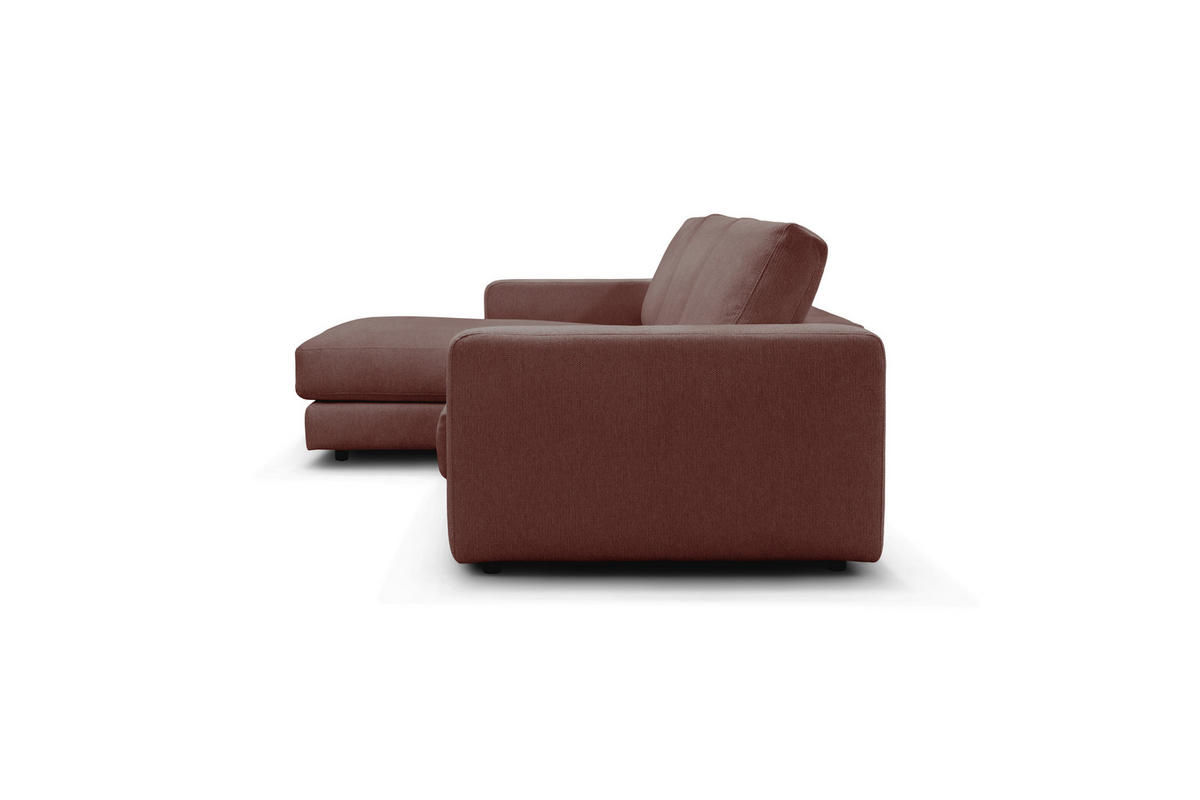 ECKSOFA VIGO Rot  - Rot/Schwarz, Design, Textil (172/303cm) - MID.YOU