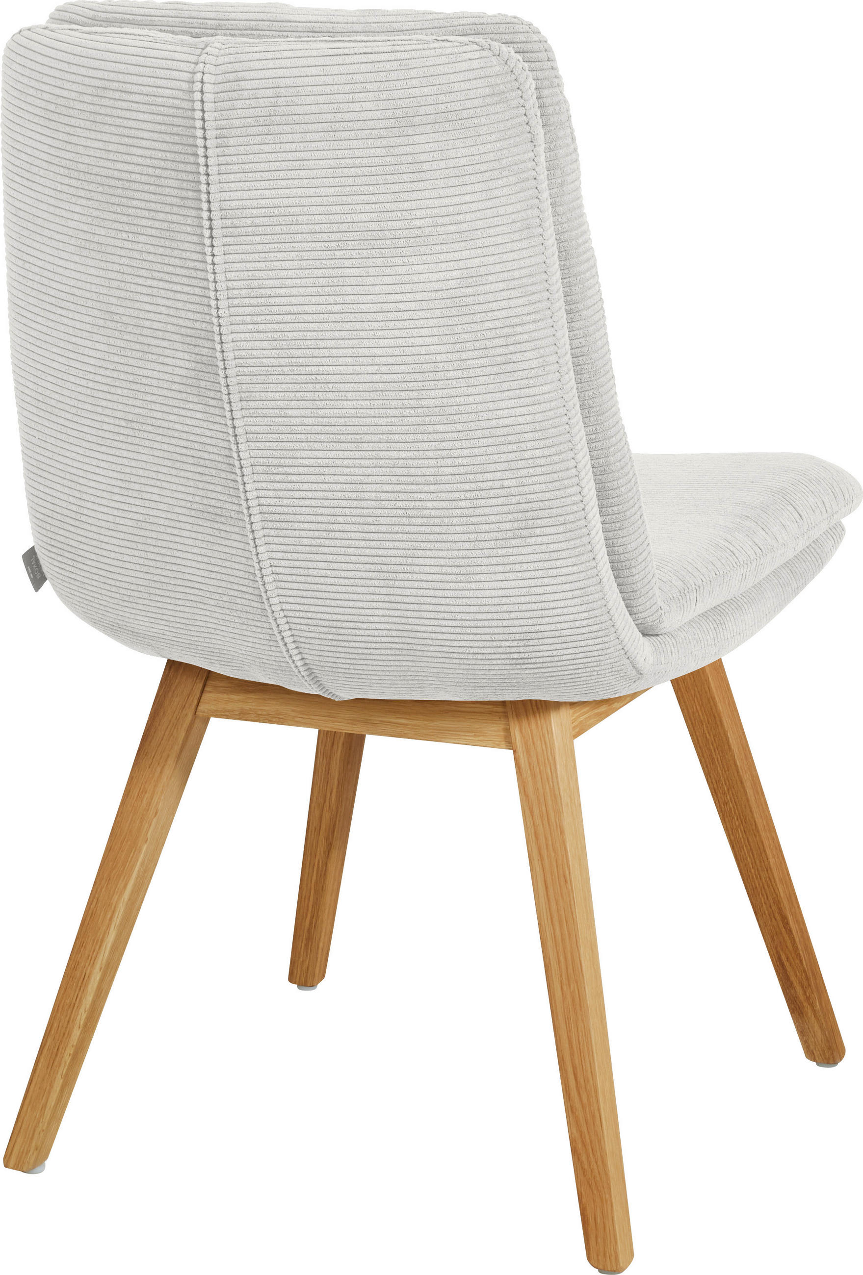STUHL  in Cord  - Eichefarben/Hellgrau, Design, Holz/Textil (49/90/69cm) - Johann Jakob