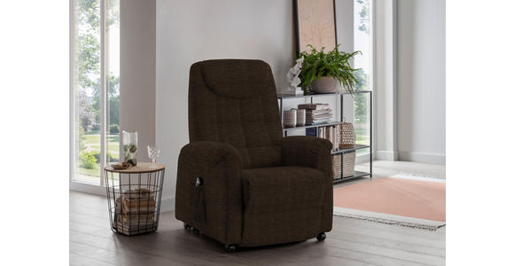 FERNSEHSESSEL in Mikrofaser Dunkelbraun  - Dunkelbraun/Schwarz, KONVENTIONELL, Kunststoff/Textil (83/113/92cm) - Xora