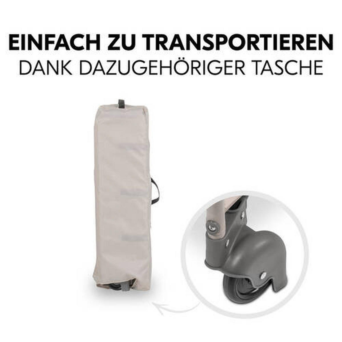 REISEBETT Dream N Play Go Disney   - Beige/Grau, Basics, Kunststoff/Textil (65/106.5/125cm) - Hauck