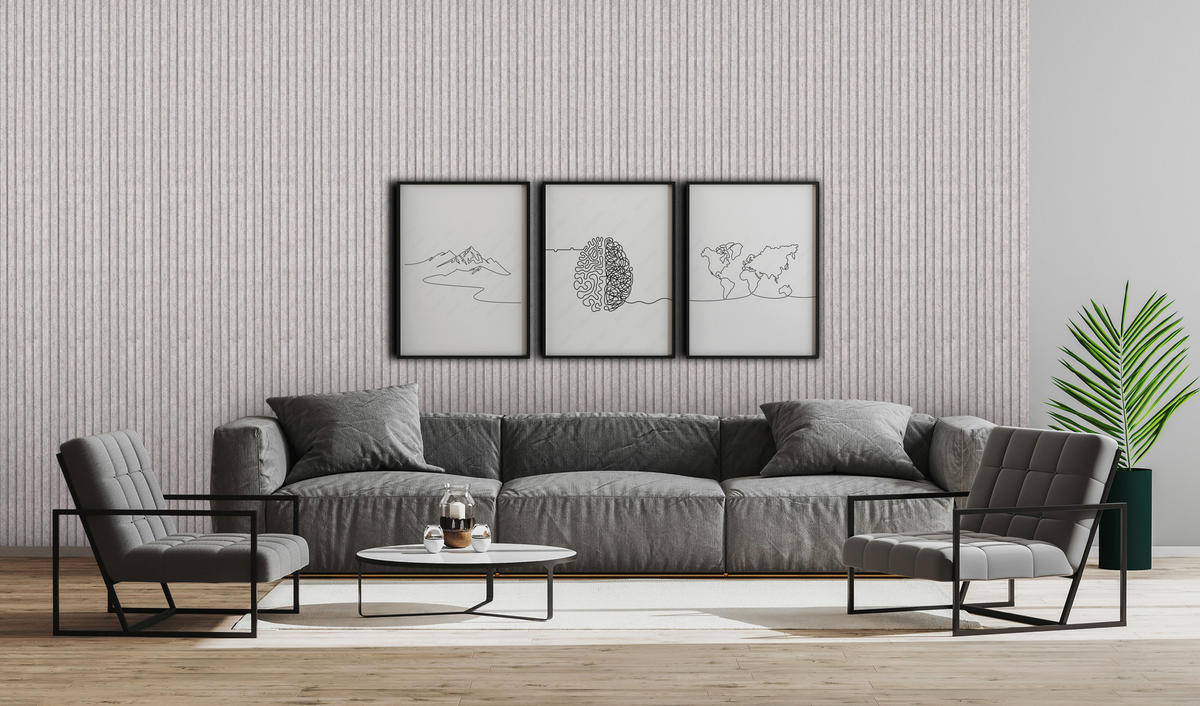 AKUSTIKPANEEL  - Hellgrau, Basics, Kunststoff (20/240/1,8cm)