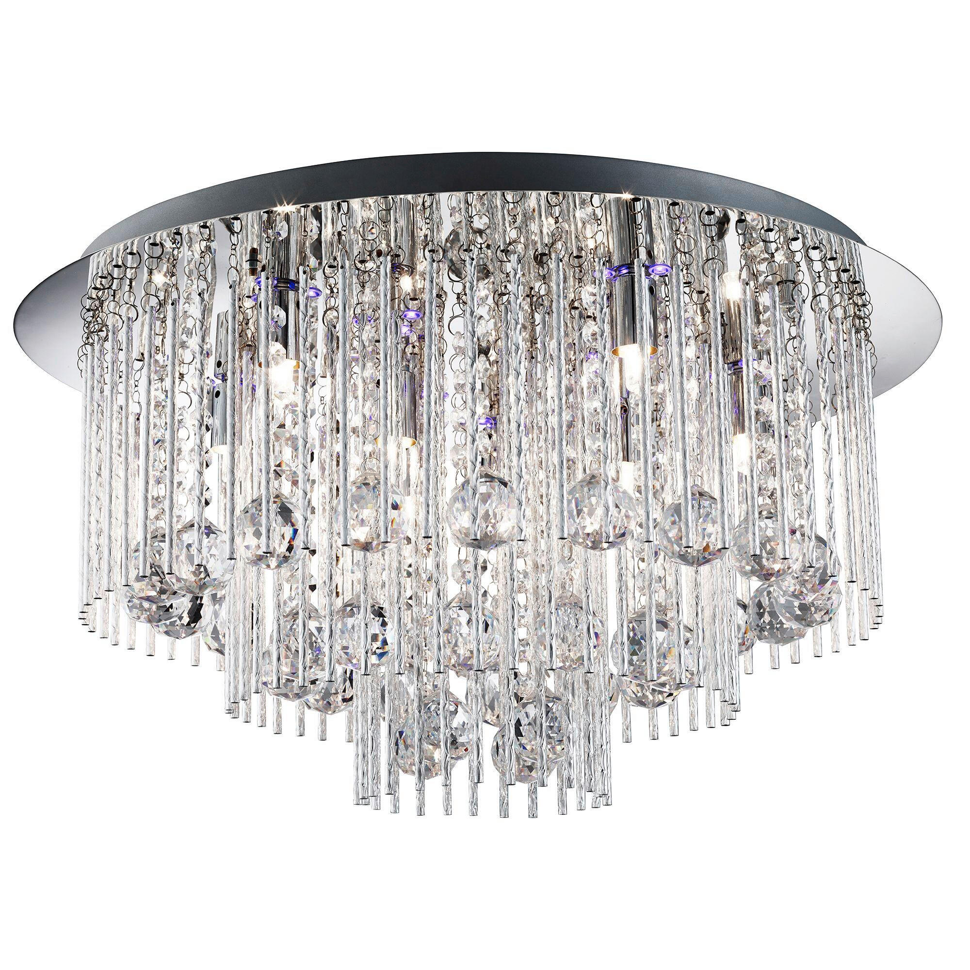 STROPNÉ LED SVIETIDLO, 55/30.5/55 cm - Basics, kov/sklo (55/30.5/55cm)