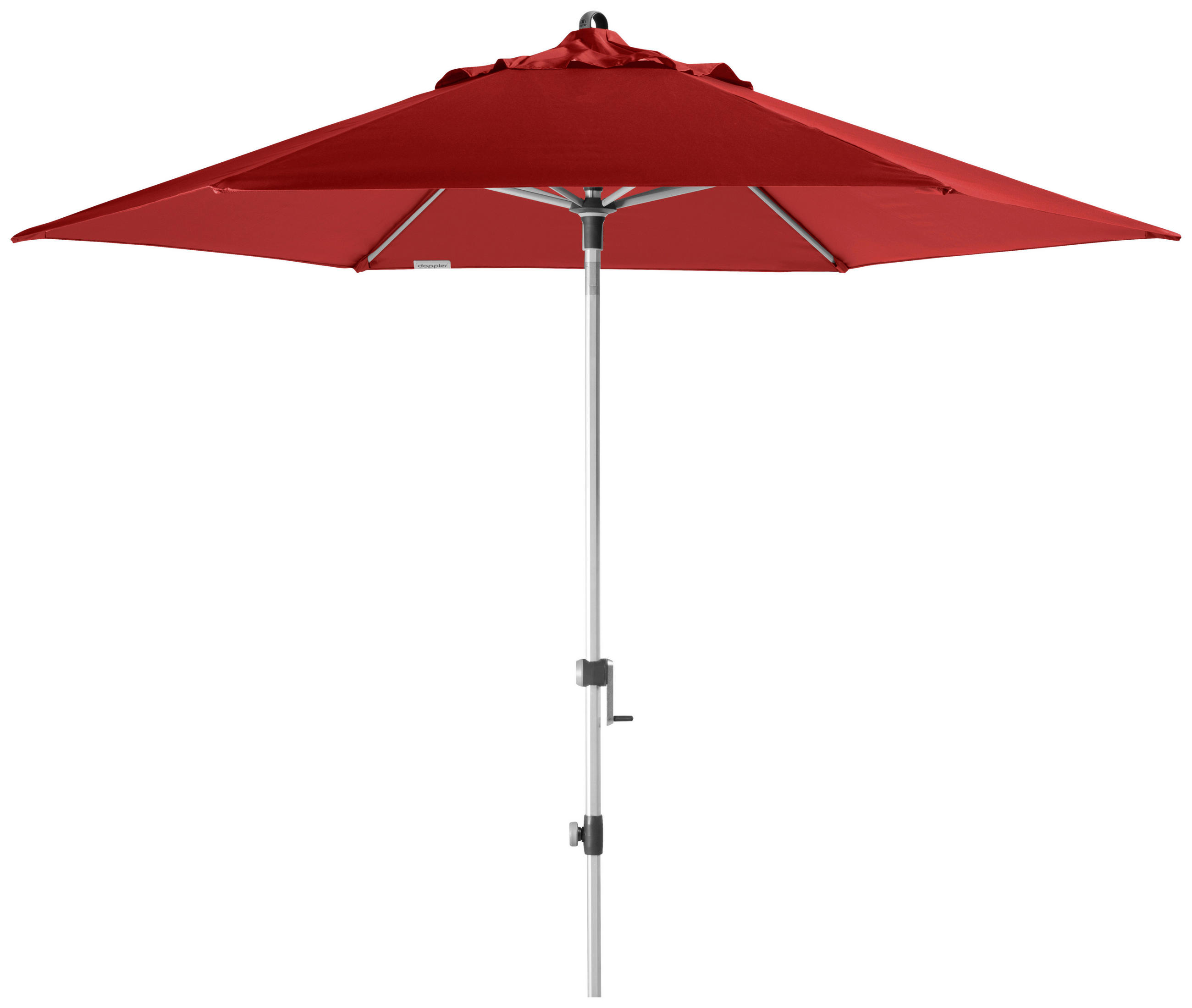 SONNENSCHIRM 280 cm Bordeaux  - Bordeaux/Silberfarben, Basics, Textil/Metall (280/280cm) - Doppler