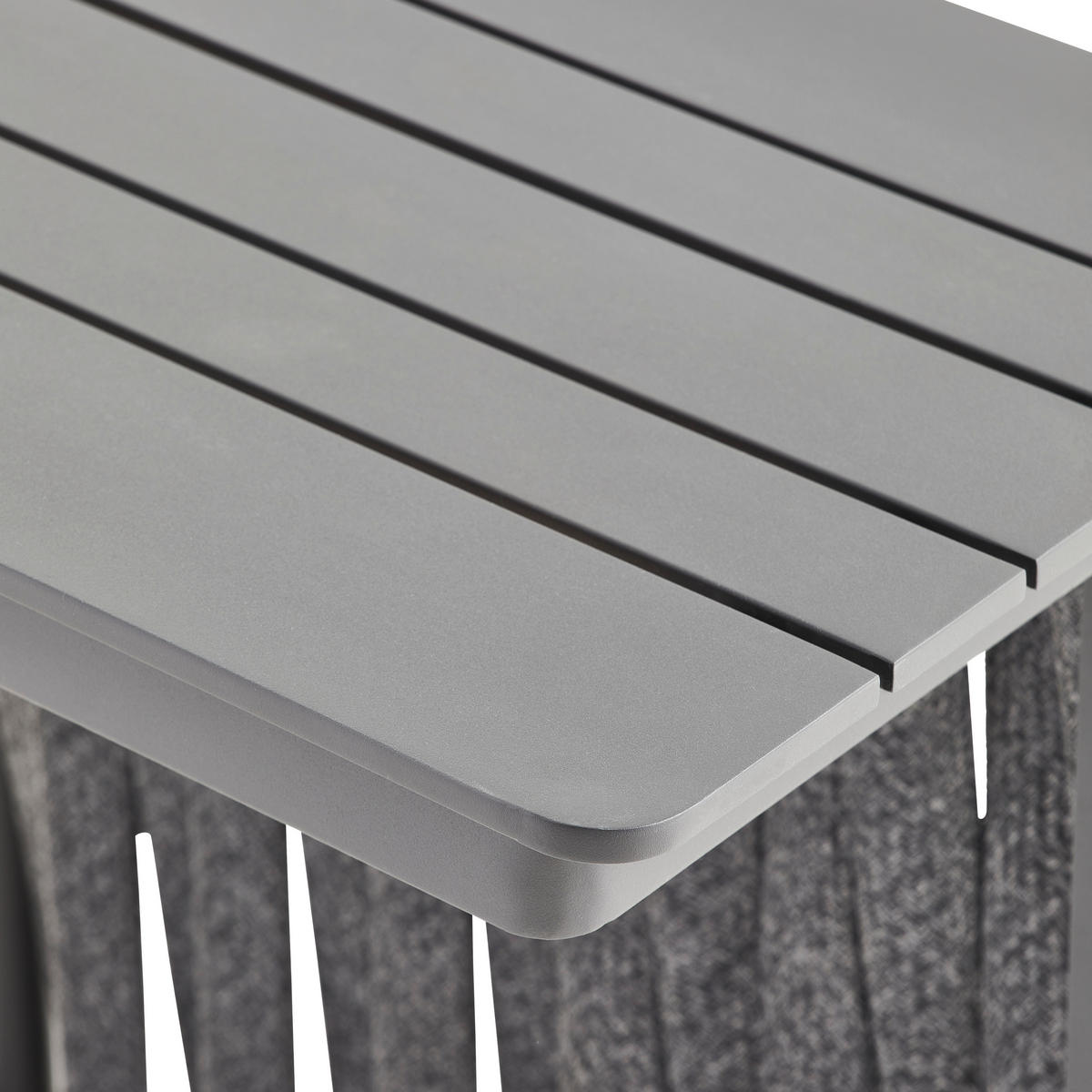 GARTENBEISTELLTISCH 39/39/59 cm Metall, Textil  - Anthrazit/Alufarben, Design, Textil/Metall (39/39/59cm) - Amatio