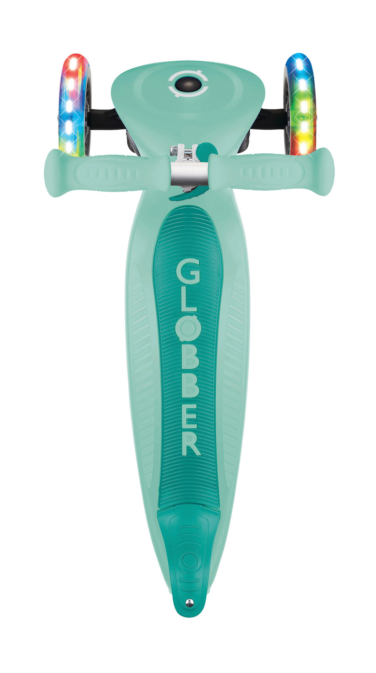 KINDERSCOOTER JUNIOR FOLDABLE LIGHTS  - Mintgrün, Basics, Kunststoff (56/28.6/68cm) - GLOBBER