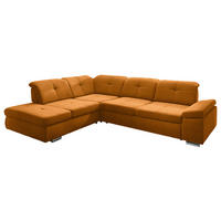 ECKSOFA  in Mikrofaser Currygelb  260/312 cm  - Chromfarben/Currygelb, Design, Textil/Metall (260/312cm) - Beldomo Style