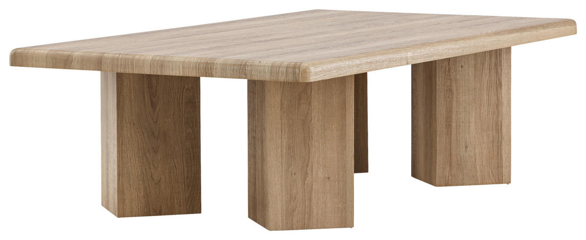 COUCHTISCH Pappel furniert 140/80/40 cm quadratisch Hellbraun  - Hellbraun, Design, Holz (140/80/40cm) - Livetastic