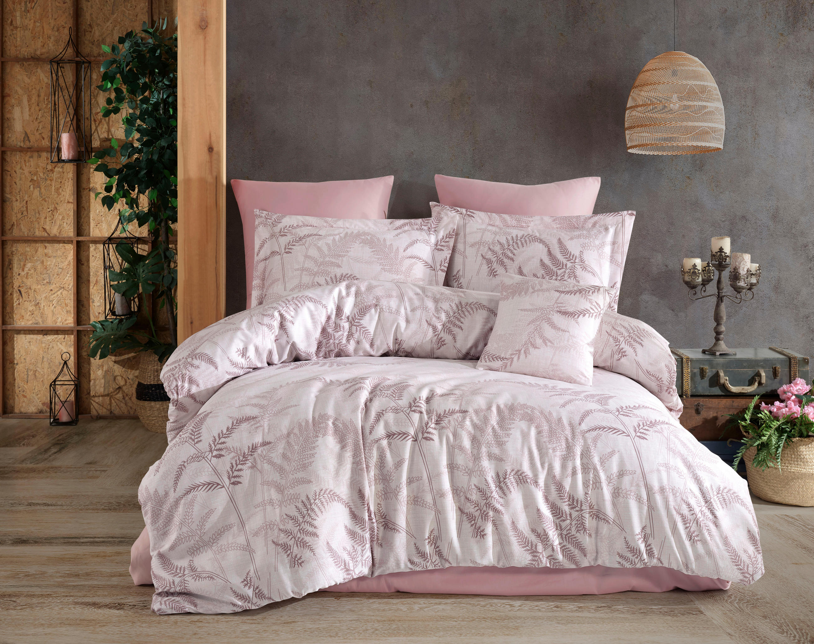 BETTWÄSCHESET Semilla Satin 160/210 cm  50 cm/70 cm  - Rosa, Trend, Textil (160/210cm) - Ambiente