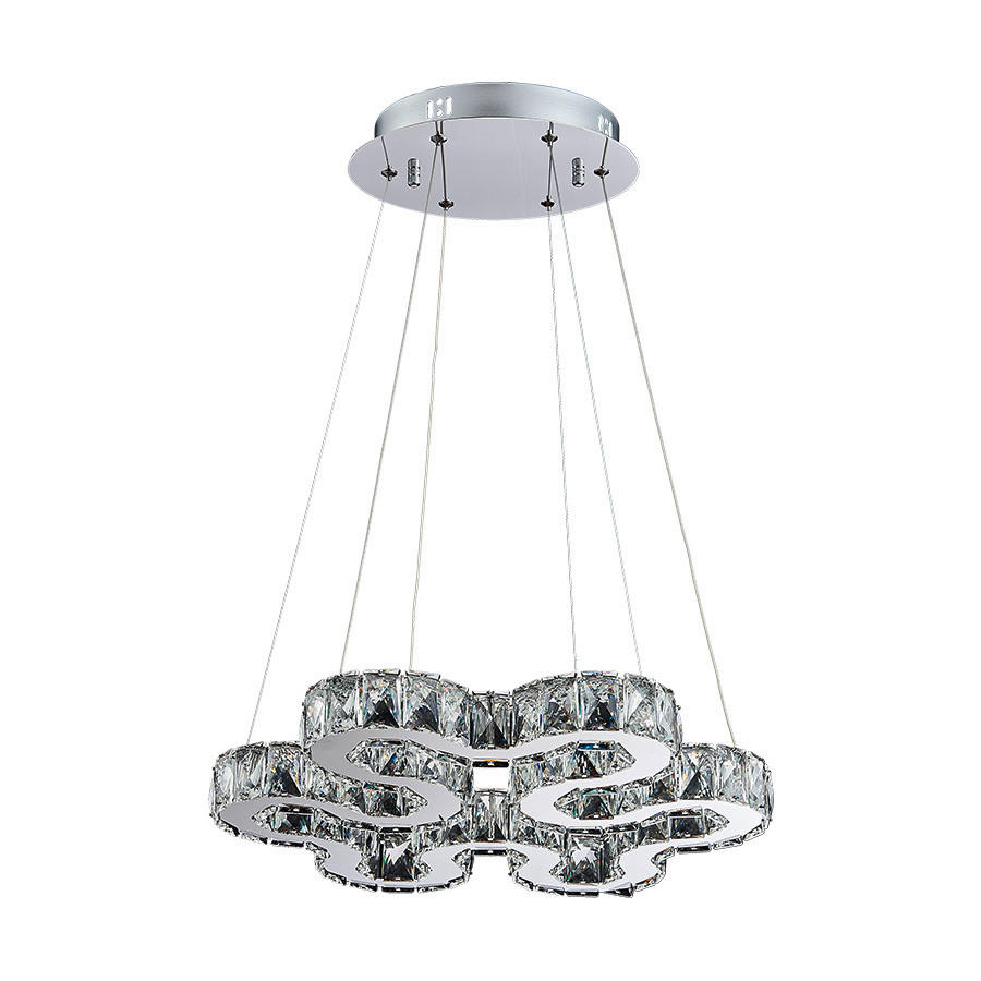 LUSTRĂ LED  - culoare inox, Basics, sticlă/metal (48cm)
