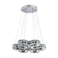 LUSTRĂ LED  - culoare inox, Basics, sticlă/metal (48cm)