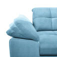 ECKSOFA in Mikrofaser Pastellblau  - Chromfarben/Pastellblau, Design, Textil/Metall (265/180cm) - Carryhome