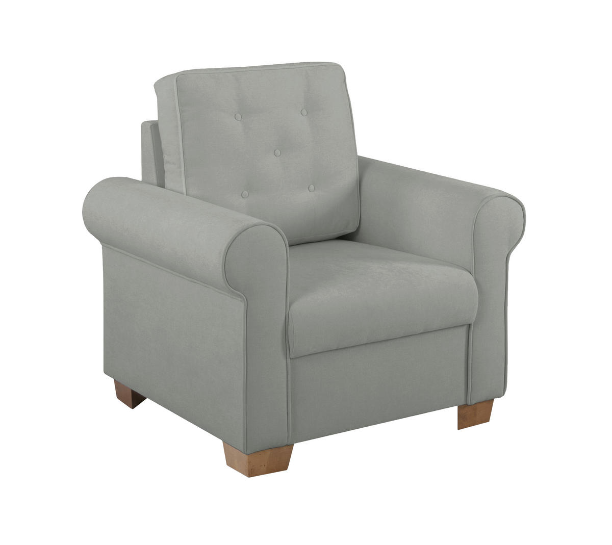 SESSEL in Dunkelgrau  - Dunkelgrau/Buchefarben, Design, Holz/Textil (93/89/82cm) - MID.YOU