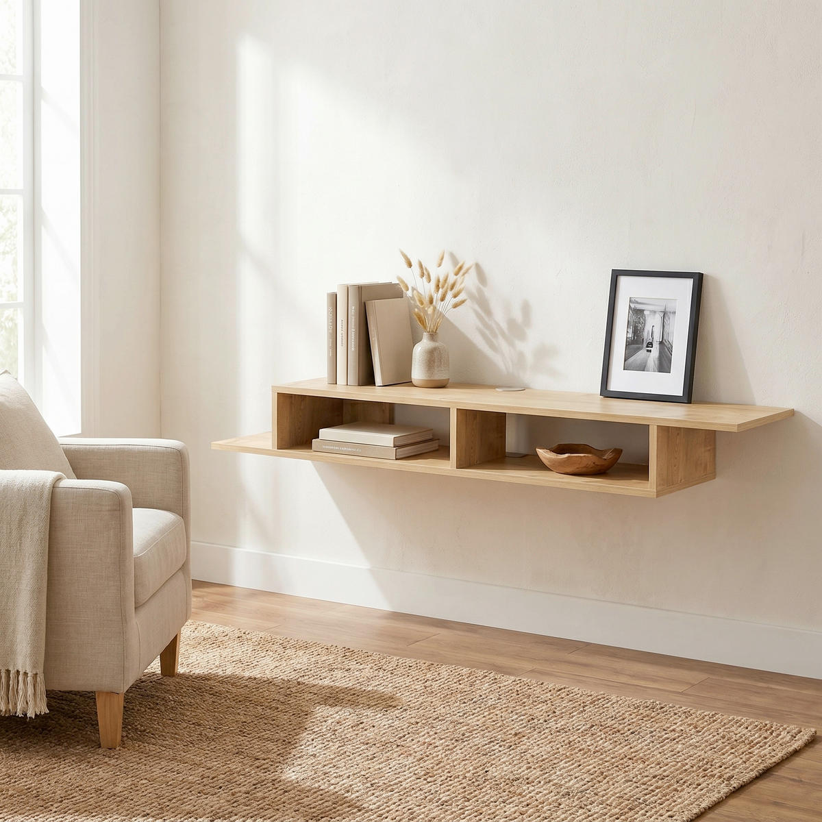 WANDBOARD149/16,4/29,6 cm Eichefarben  - Eichefarben, Design, Holzwerkstoff (149/16,4/29,6cm) - Livetastic