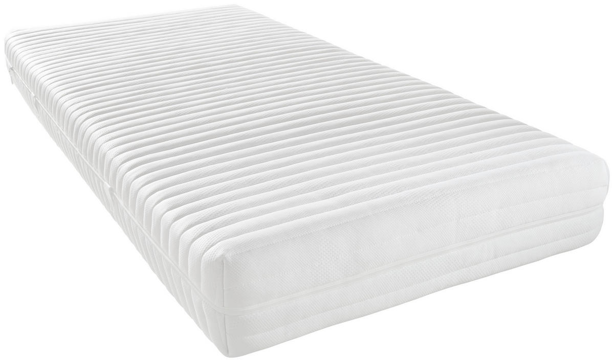 KALTSCHAUMMATRATZE 90/200 cm Höhe ca. 20 cm  - Weiß, Basics, Textil (90/200cm) - Sleeptex