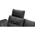 ECKSOFA Schwarz Mikrovelours  - Schwarz, KONVENTIONELL, Kunststoff/Textil (275/170cm) - Carryhome