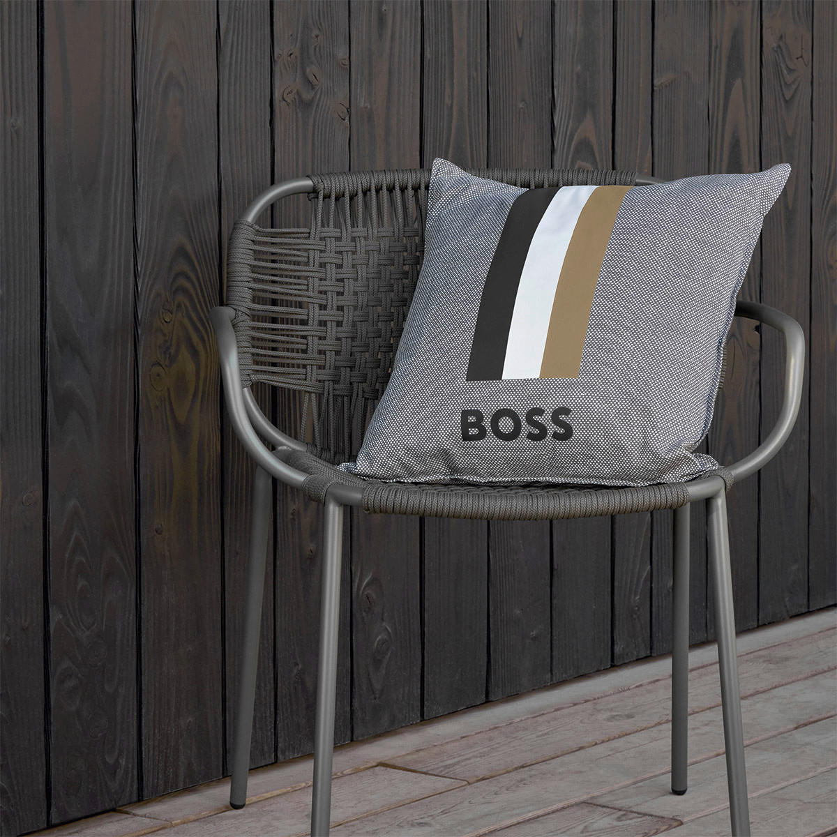 ZIERKISSEN    - Grau, Design, Textil (45/45cm) - Hugo Boss