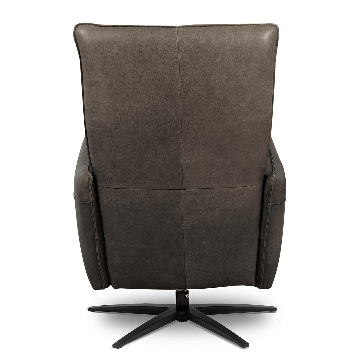 RELAXSESSEL Leder Fango  - Fango/Schwarz, Design, Leder/Metall (77/107/88cm) - Livetastic
