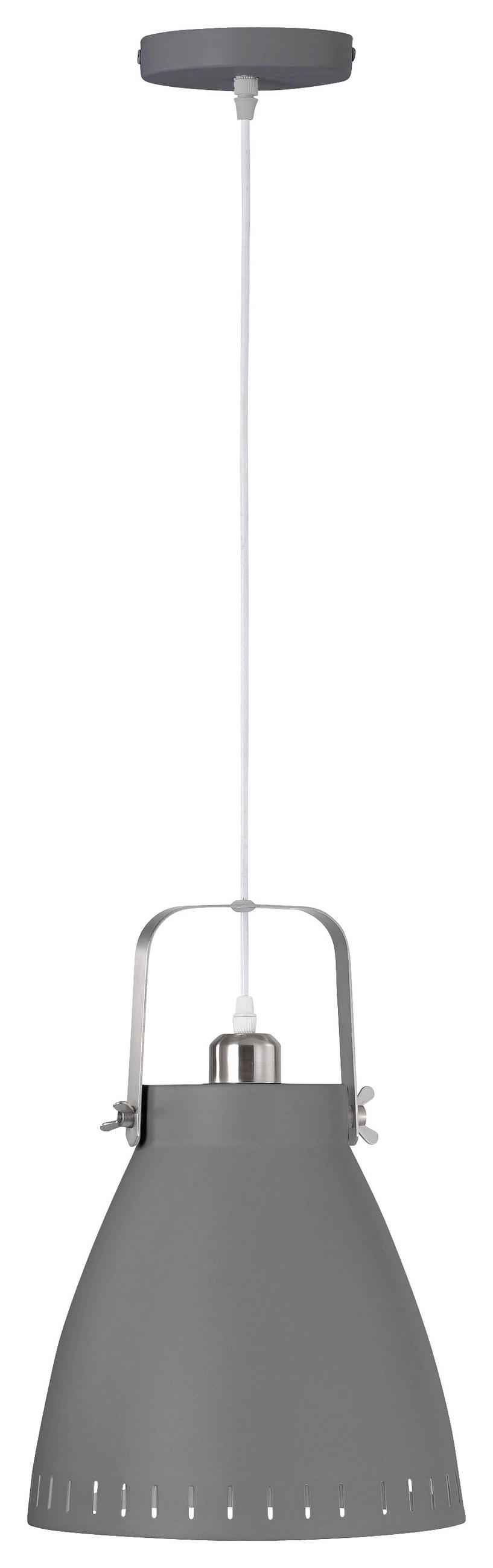 HÄNGELEUCHTE EVA 21,5/120 cm   - Grau, LIFESTYLE, Metall (21,5/120cm) - Boxxx