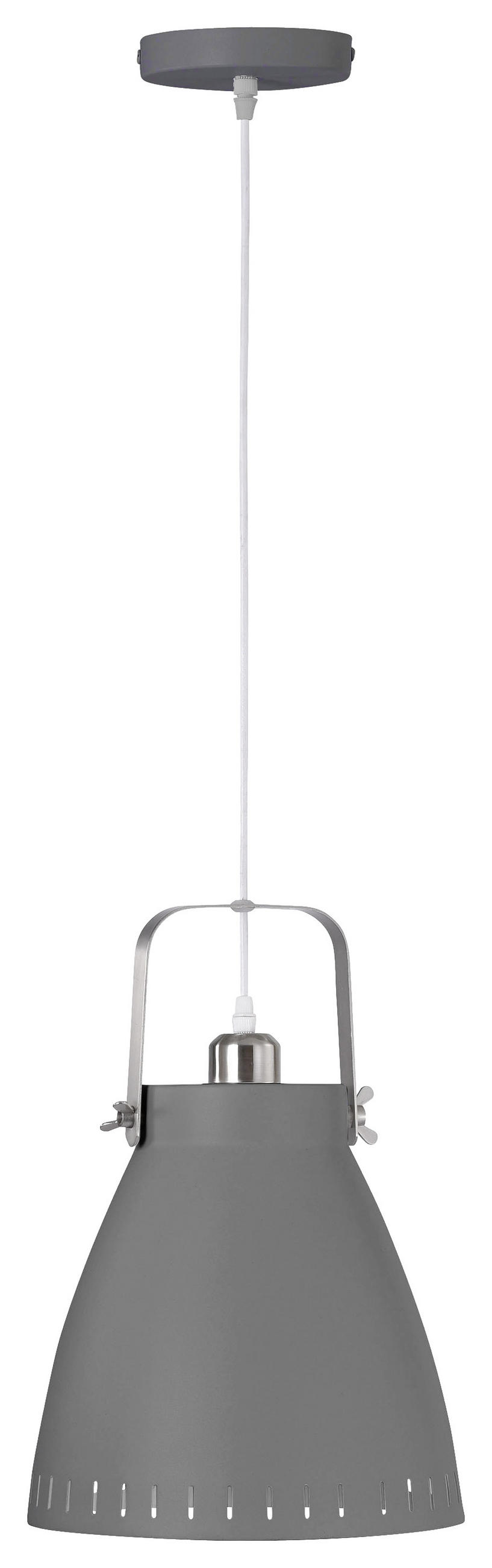 HÄNGELEUCHTE EVA 21,5/120 cm   - Grau, LIFESTYLE, Metall (21,5/120cm) - Boxxx