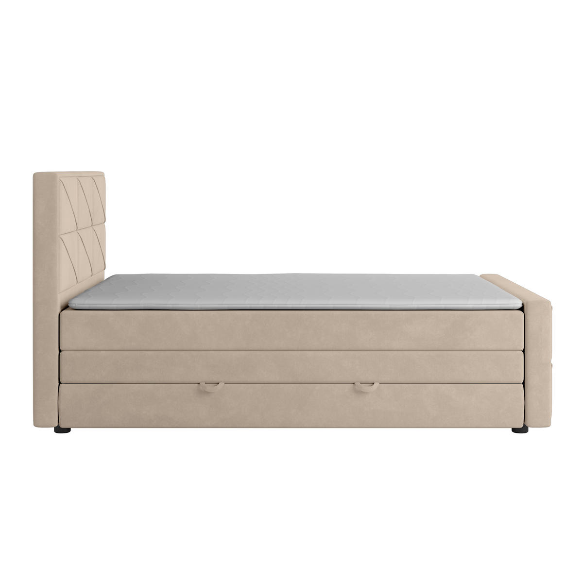 BOXSPRINGBETT 140/200 cm  in Beige  - Beige, Modern, Holz/Kunststoff (140/200cm) - MID.YOU
