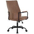 DREHSTUHL Mikrofaser Braun  - Schwarz/Braun, Design, Kunststoff/Textil (62/100-109,5/65,5cm) - Carryhome