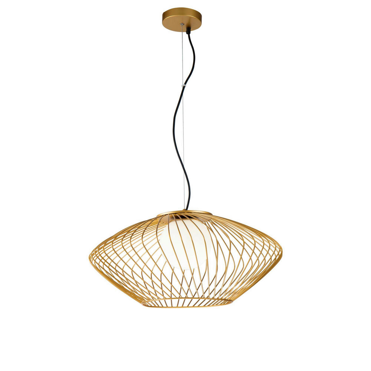 STROPNÍ ZÁVĚSNÉ SVÍTIDLO, 52/24 cm  - bílá/barvy zlata, Trend, kov/sklo (52/24cm) - MAYTONI