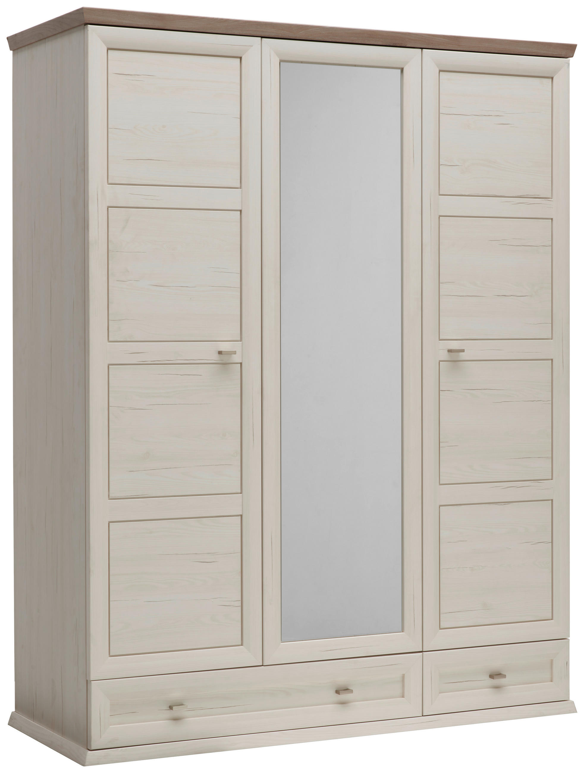 GARDEROBENSCHRANK 154/196,7/60,5 cm  - Hellgrau/Pinienfarben, LIFESTYLE, Glas/Holzwerkstoff (154/196,7/60,5cm) - Hom`in