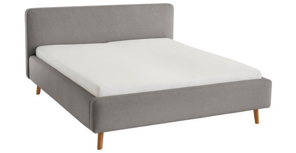 POLSTERBETT Grau 180/200 cm - Eichefarben/Grau, Design, Holz/Textil (180/200cm) - Xora
