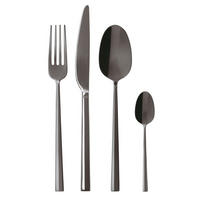 JEDILNI PRIBOR   24-delni  nerjaveče jeklo   - črna, Basics, kovina - Sambonet