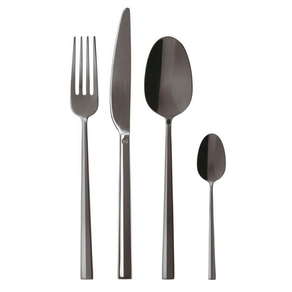 JEDILNI PRIBOR   24-delni  nerjaveče jeklo   - črna, Basics, kovina - Sambonet