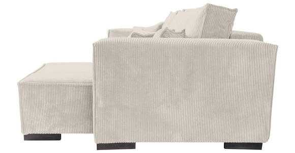 ECKSOFA Creme Cord  - Creme/Braun, KONVENTIONELL, Holz/Textil (230/190cm) - Carryhome
