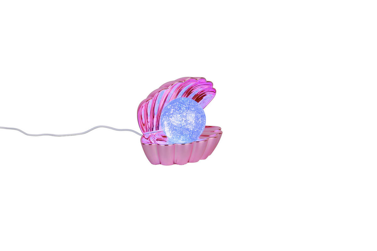 LED-TISCHLEUCHTE Shelly 17.5/12,5/14,5 cm   - Pink/Transparent, Trend, Kunststoff (17.5/12,5/14,5cm)