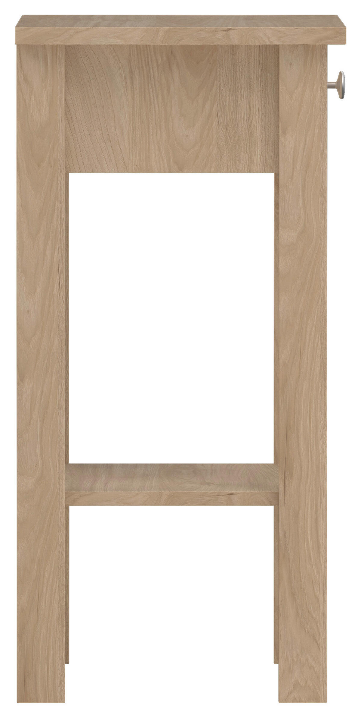 NOČNÍ STOLEK, barvy dubu, 40/70,1/34,2 cm - barvy stříbra/barvy dubu, Moderní, kov/kompozitní dřevo (40/70,1/34,2cm) - MID.YOU