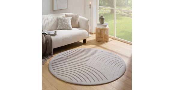 HOCHFLORTEPPICH 160 cm Siena Taupe - Taupe, Design, Kunststoff/Textil (160cm) - Novel