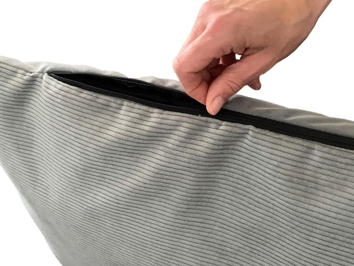 HUNDEKISSEN MILOW GRAU - Grau, KONVENTIONELL, Textil (70/49/15cm)