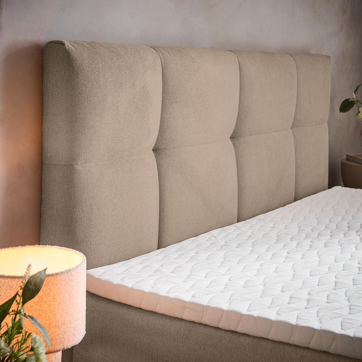 BOXBETT 180/200 cm  in Taupe  - Taupe, KONVENTIONELL, Textil (180/200cm) - Boxxx