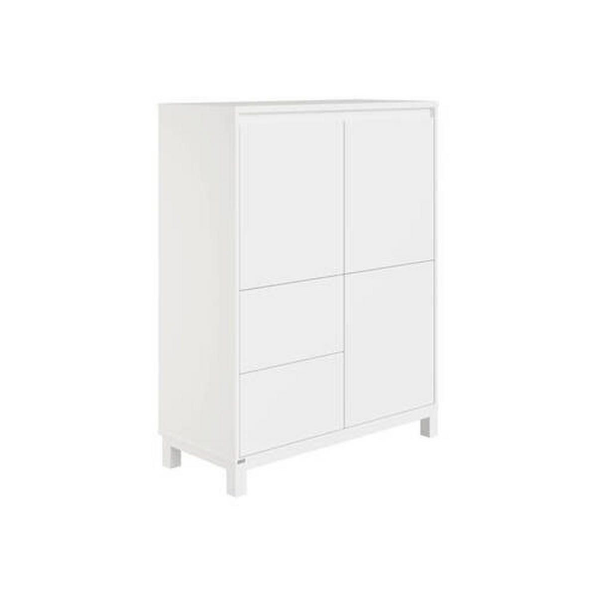 HIGHBOARD Olli Highboard 2T2S  in  - Weiß, Basics, Holzwerkstoff (94,8/119,7/40,1cm) - Paidi