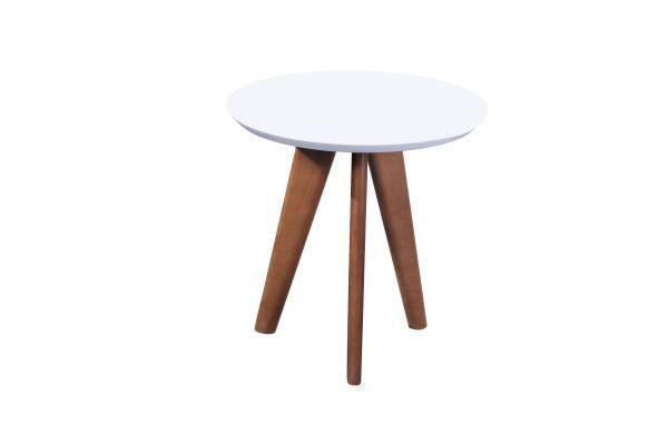 KLUB STOLIĆ bijela, boje bukve  drvo, drvni materijal  - bijela/boje bukve, Design, drvni materijal/drvo (50/50/50cm) - Xora
