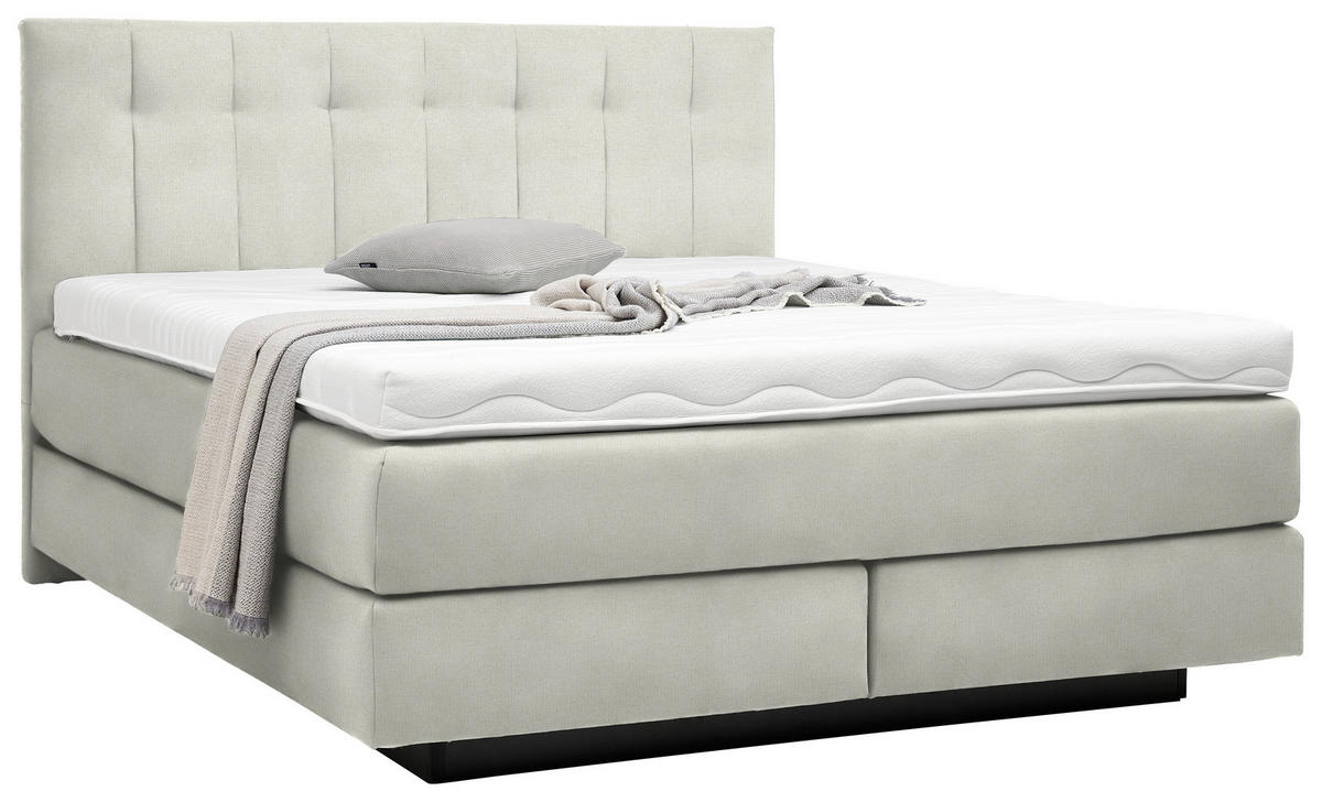 BOXSPRINGBETT 160/200 cm  in Naturfarben  - Schwarz/Naturfarben, Design, Holzwerkstoff/Kunststoff (160/200cm) - Beldomo - Sleep