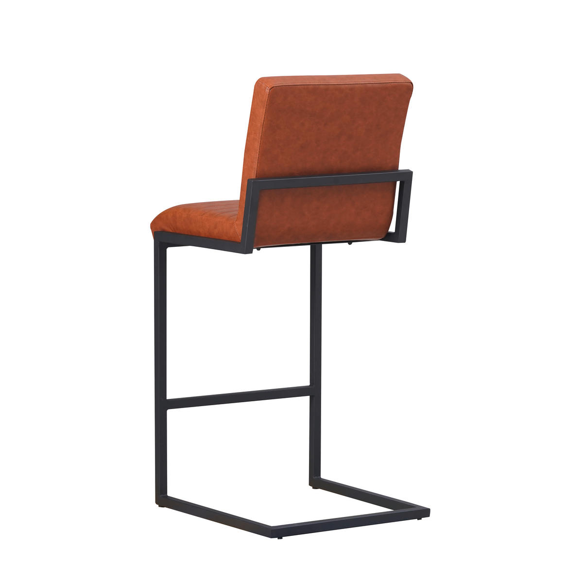 BARHOCKER-SET Lederlook Cognac  - Cognac/Schwarz, MODERN, Textil/Metall (54/100/58cm) - MID.YOU