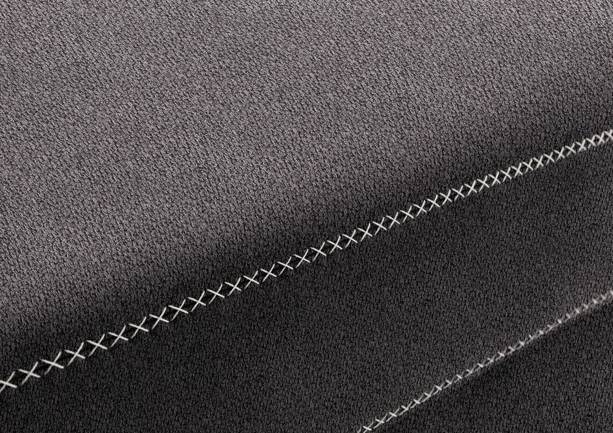 ECKSOFA in Mikrofaser Anthrazit  - Eichefarben/Anthrazit, Natur, Holz/Textil (273/226cm) - Beldomo System