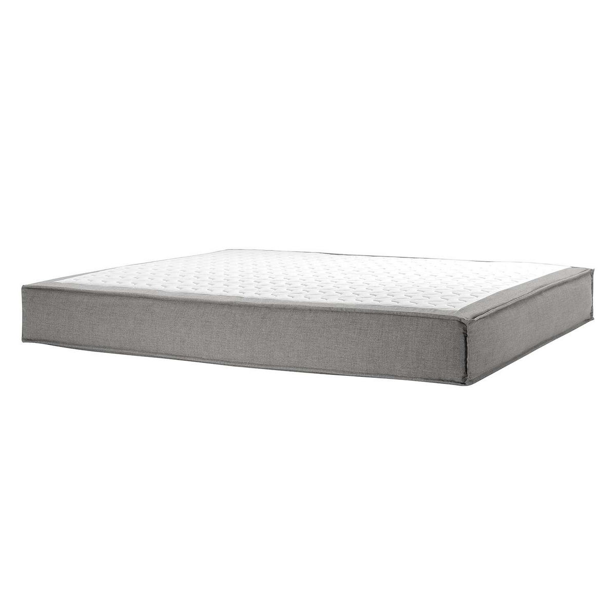 BOXSPRINGBETT 200/200 cm  in Hellgrau  - Hellgrau/Schwarz, Design, Textil (200/200cm) - home24