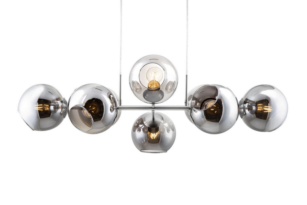 VISEČA SVETILKA  PILAR   100/38/150 cm         E27 - temno siva, Design, kovina/steklo (100/38/150cm) - Globo