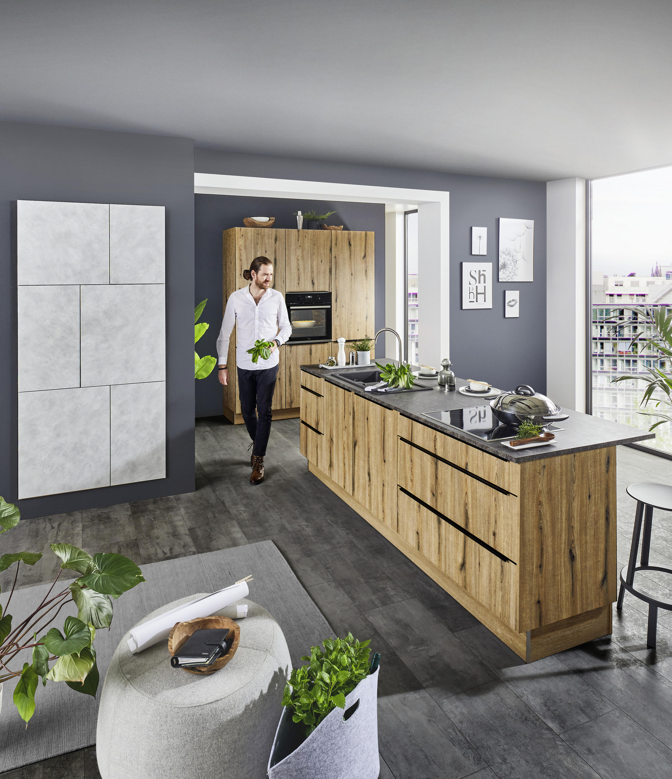 INBYGGNADSKÖK   - Design, trämaterial - Dieter Knoll