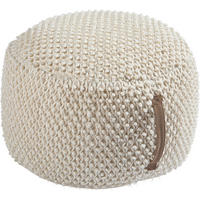 POUF Beige 50/50/30 cm  - Beige, Trend, Textil (50/50/30cm) - Novel