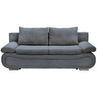 SCHLAFSOFA  mit Bettfunktion erhältlich Cord Anthrazit  - Chromfarben/Anthrazit, Design, Textil/Metall (200/78/90cm) - Venda