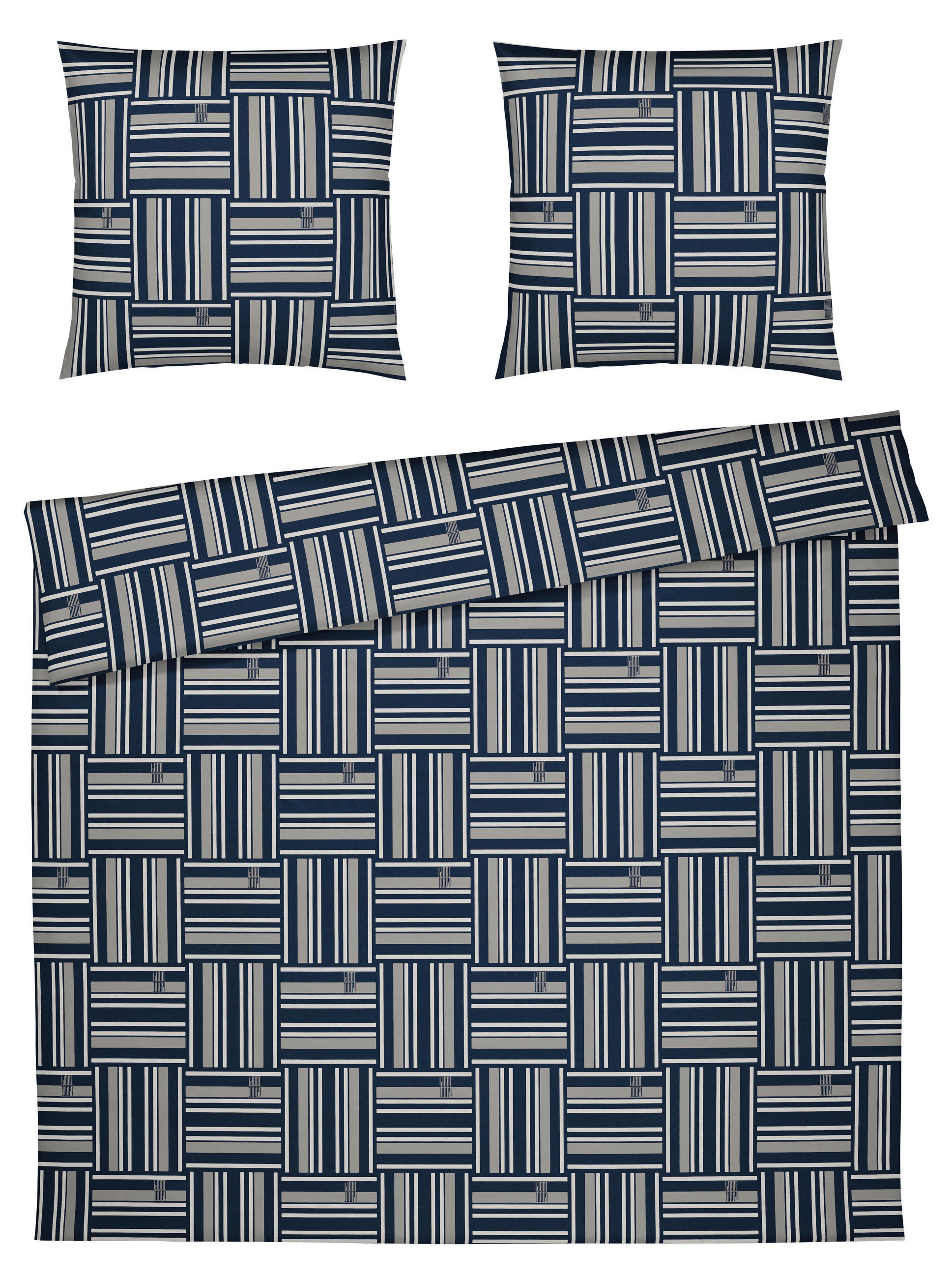 WENDEBETTWÄSCHE Makosatin 200/200 cm  - Blau, Design, Textil (200/200cm) - Joop!